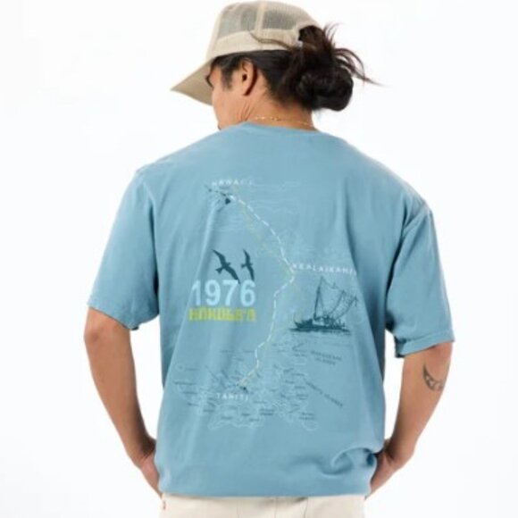 ALOHA Collection HOKULEA T-shirts Limited Edition Map Print - Picture 1 of 5